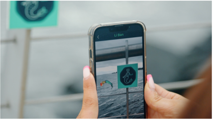 Augmented Reality app in use at Ballyronan Marina