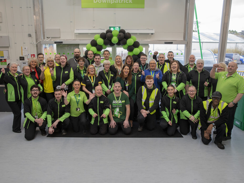 Staff at the launch of new ASDA store in Downpatrick