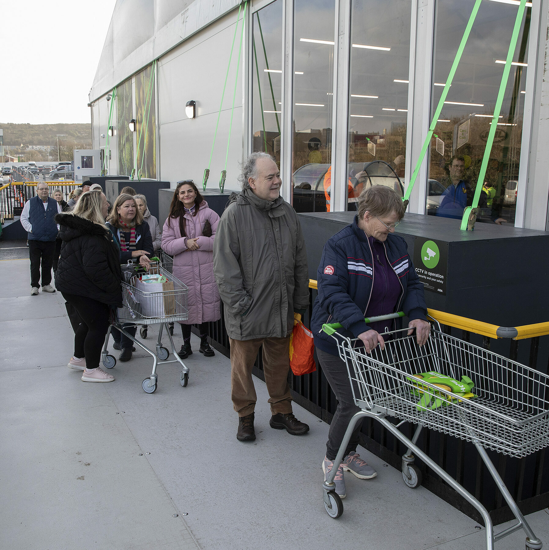 First Customers at the New ASDA store in Downpatrick