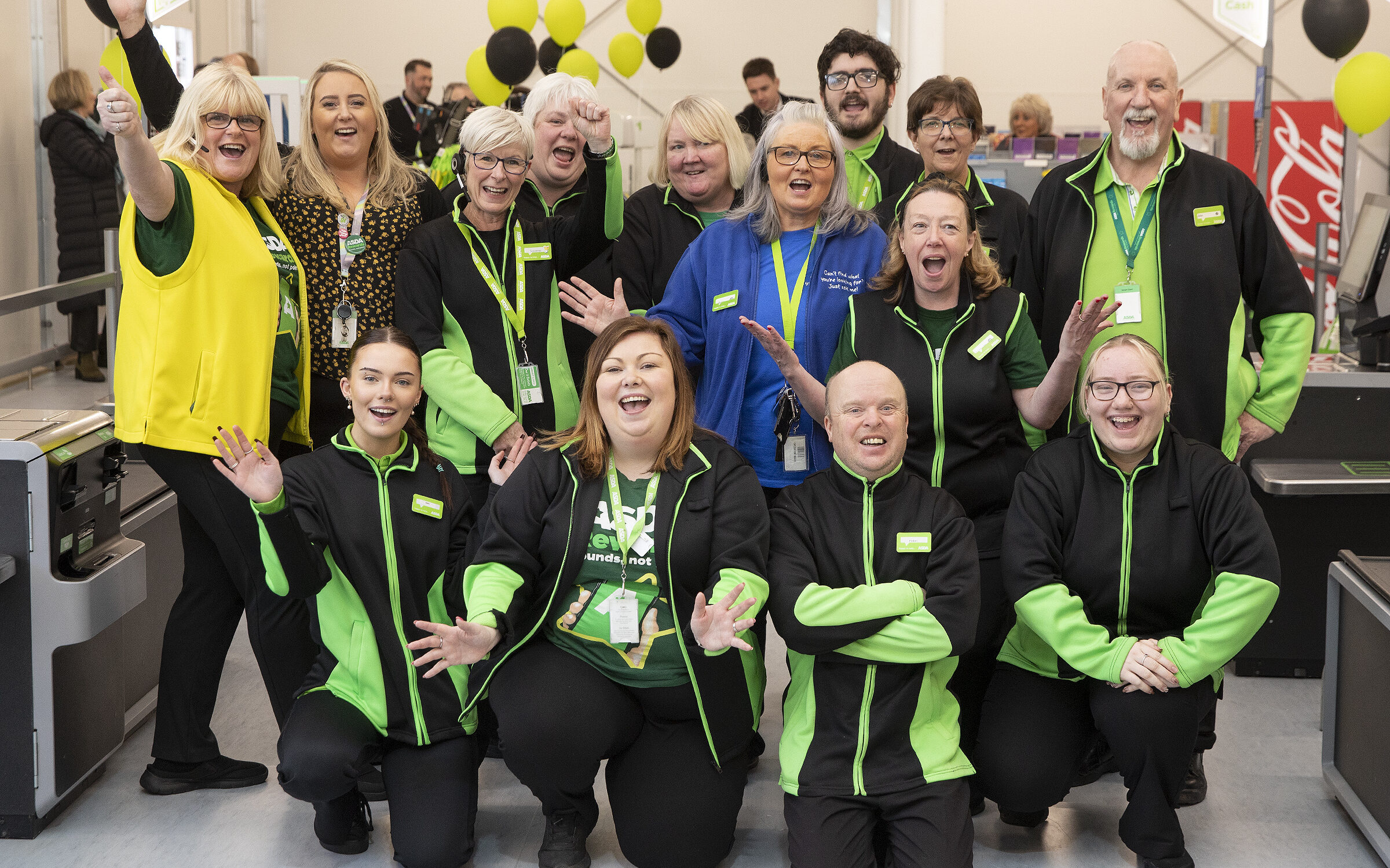 Staff at the launch of new ASDA store in Downpatrick