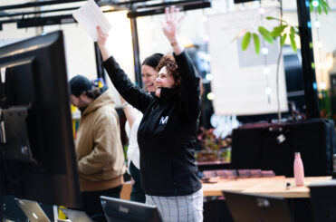 Morrow Team Member celebrating