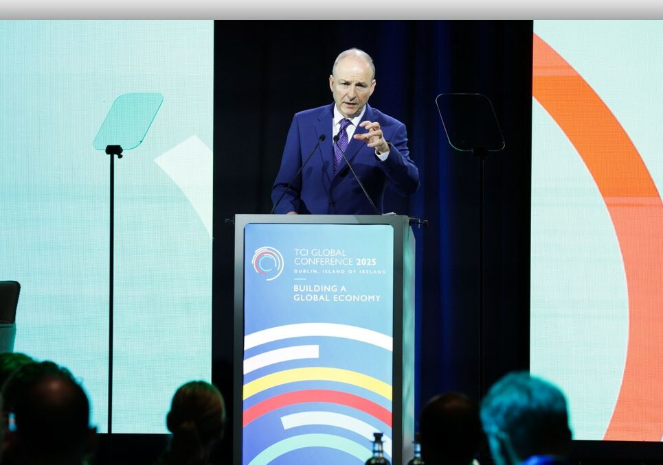 Taoiseach Micheál Martin speaking at TCI Global Conference 2025