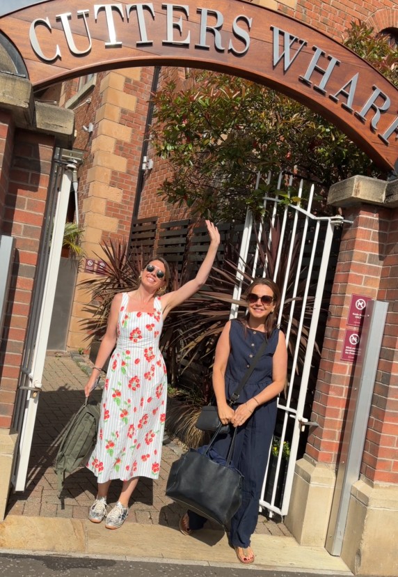 April and Claire attending Morrows Summer Social at Cutters Wharf in Belfast